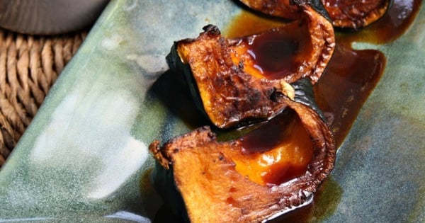 Roasted Squash with Molasses Cider Glaze