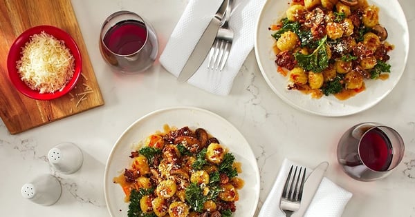 Pan Seared Gnocchi with Sausage, Mushroom and Kale