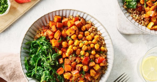 Roasted Chickpea, Sweet Potato and Apple Grain