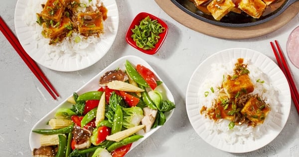 Golden Mushroom Glazed Tofu