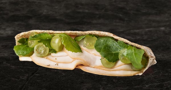 Chicken Salad, Kale and Grape Stuffed Pita