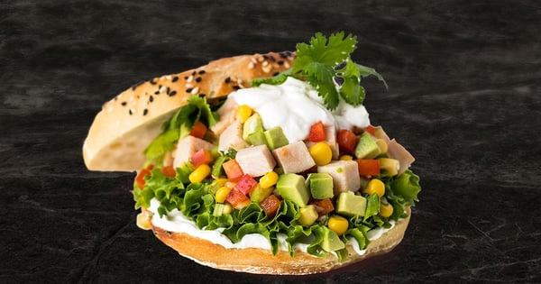 Chipotle Turkey Salad on Bagel