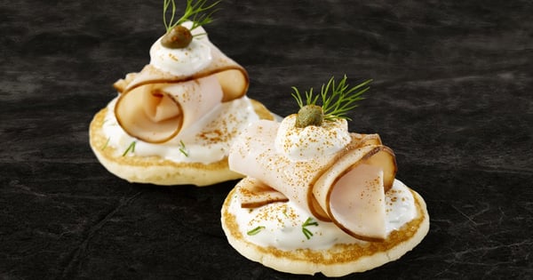 Russian Chicken Blinis