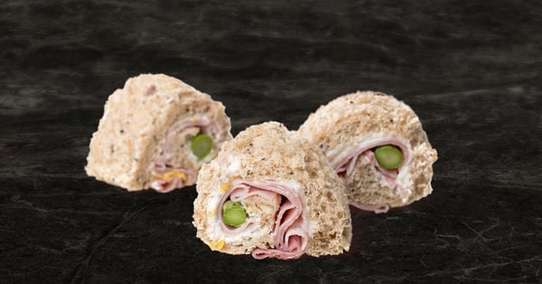 Ham, Goat Cheese and Asparagus Mini-Rolls