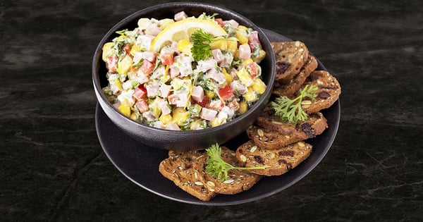 Ham and corn tartare