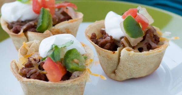 Green Chile Taco Cups