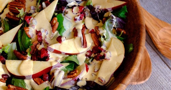 Fall Salad with Pumpkin Dressing