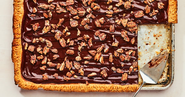 Chocolate-Pecan Sheet Pie with Molasses Recipe