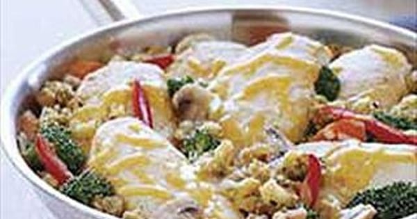 Cheddar Chicken & Vegetable Skillet