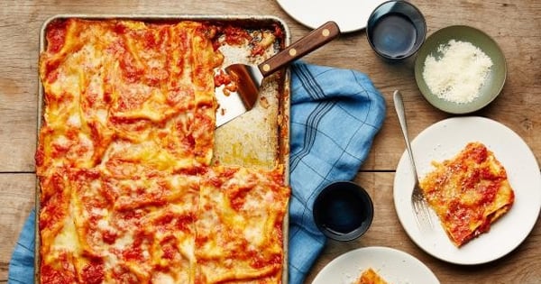 All-Crust Sheet-Pan Lasagna
