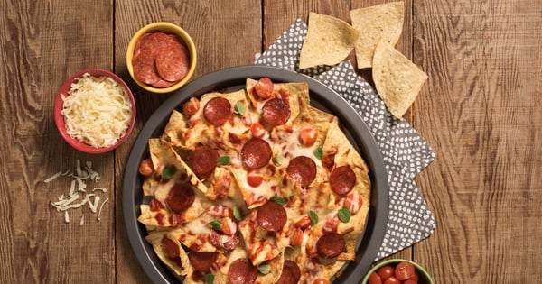 Pepperoni Pizza Nachos