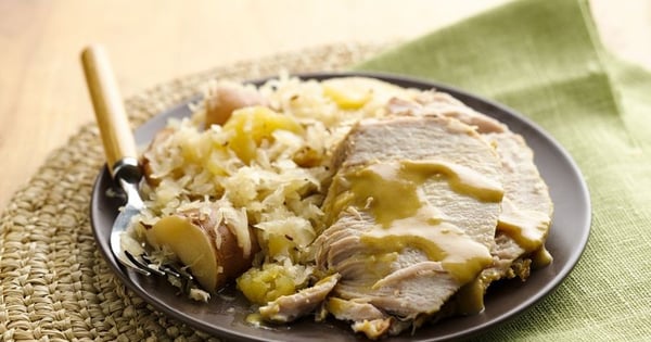 Slow-Cooker Pork Roast and Sauerkraut Dinner