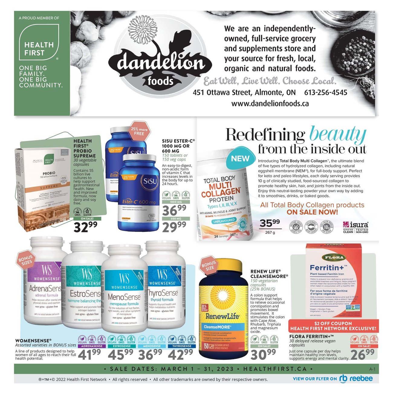 Dandelion Foods - Flyer Specials - Page 1