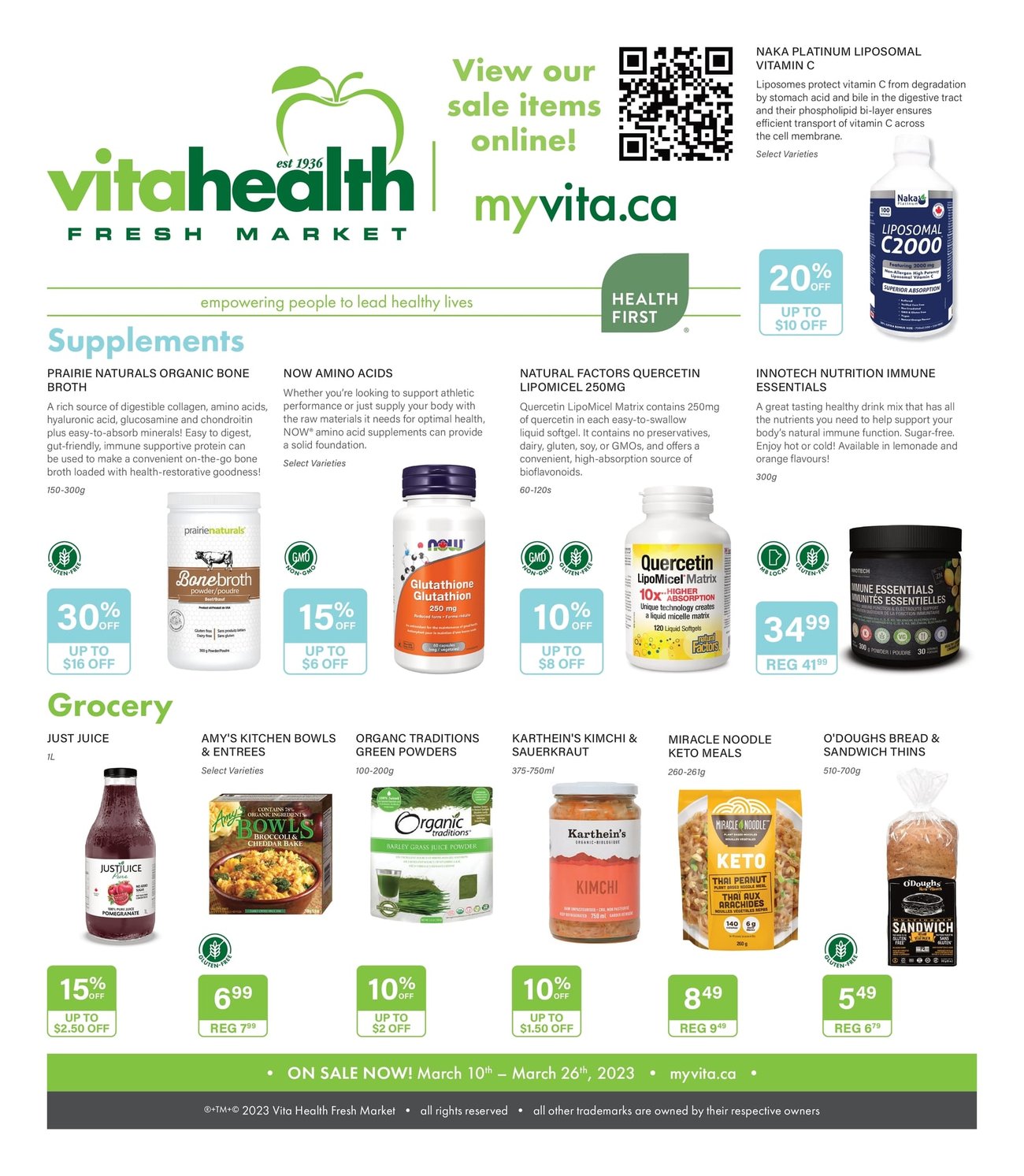 Vita Health Fresh Market - Flyer Specials - Page 1