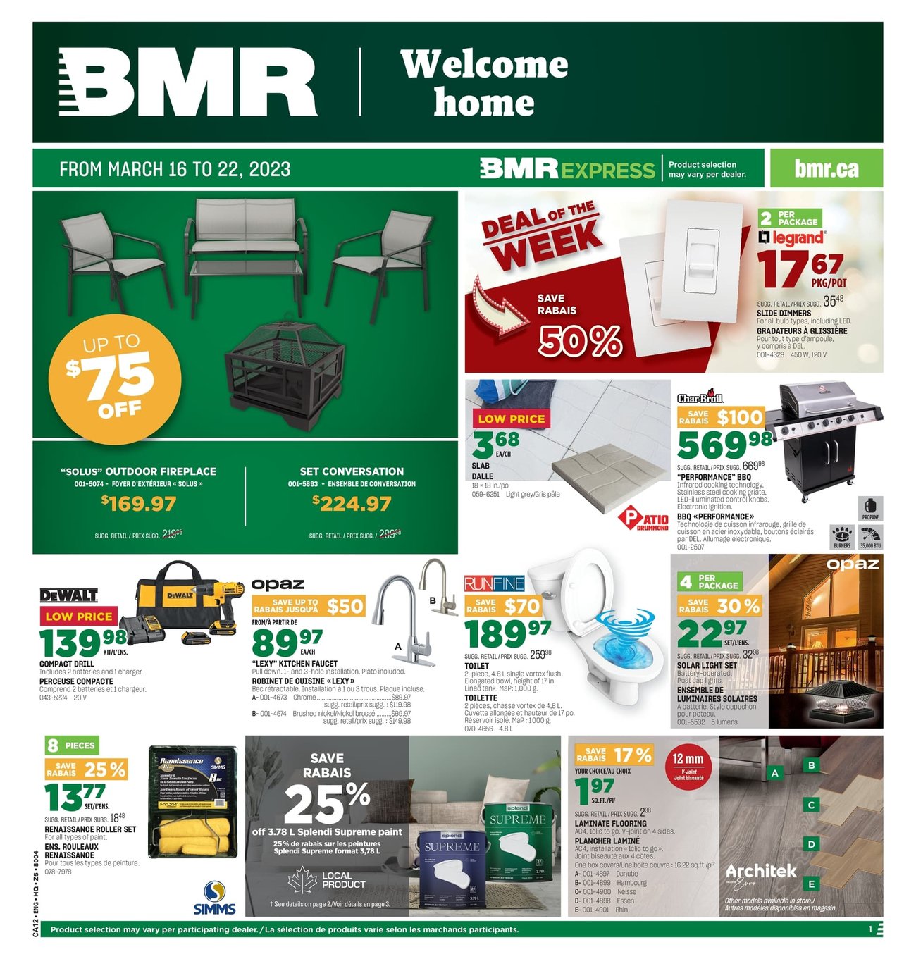 BMR - Weekly Flyer Specials - Page 1