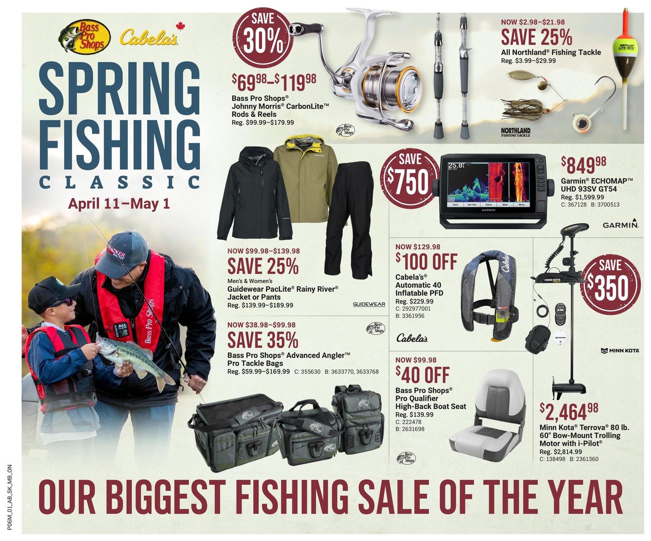Bass Pro Shops - Spring Fishing Flyer Specials - Page 1