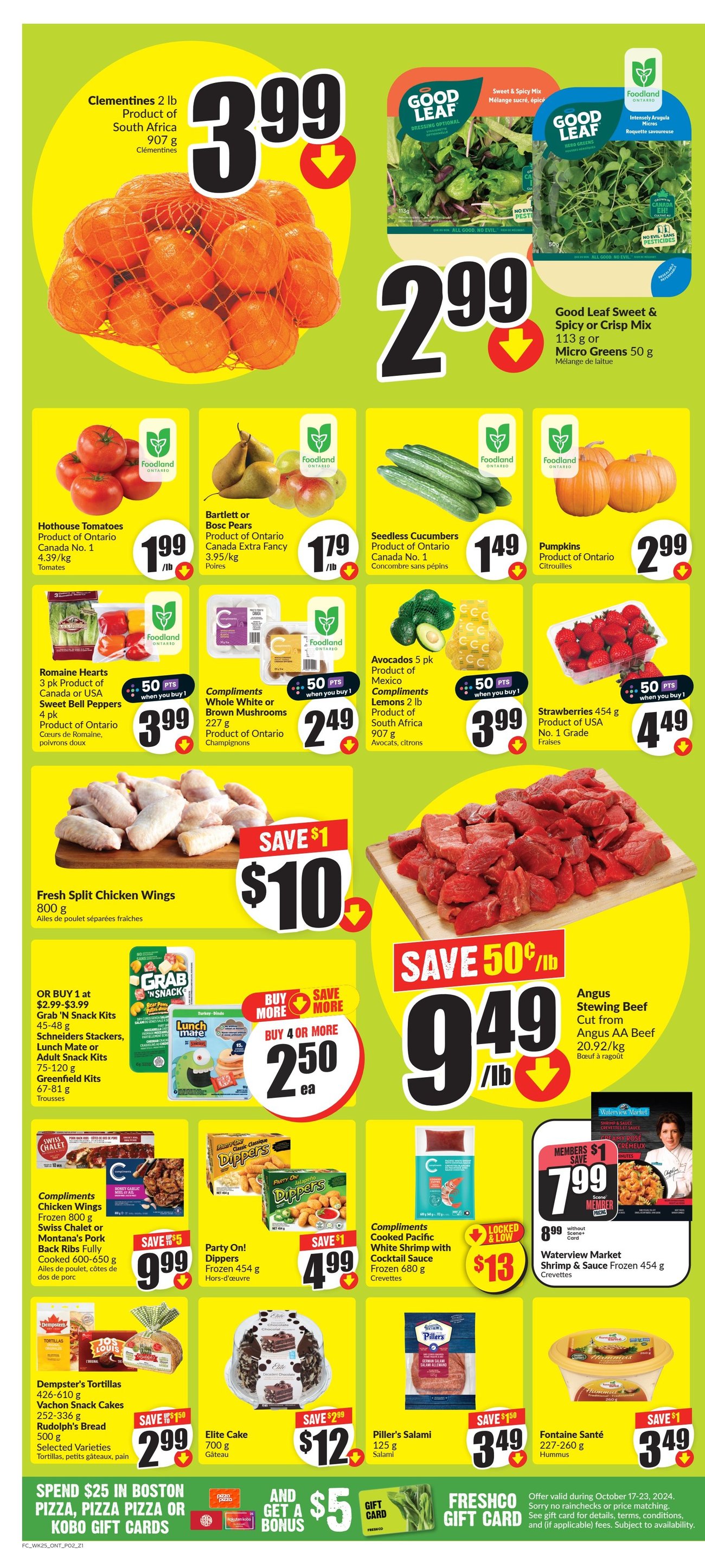 FreshCo Ontario Weekly Flyer Specials from Oct 17th to Oct 23rd