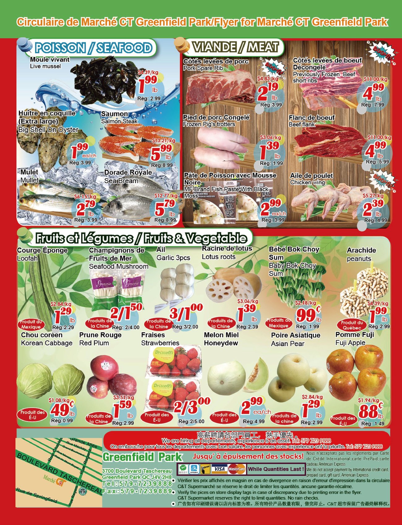 C&T Supermarket Greenfield Park Weekly Flyer Specials from Oct 17th