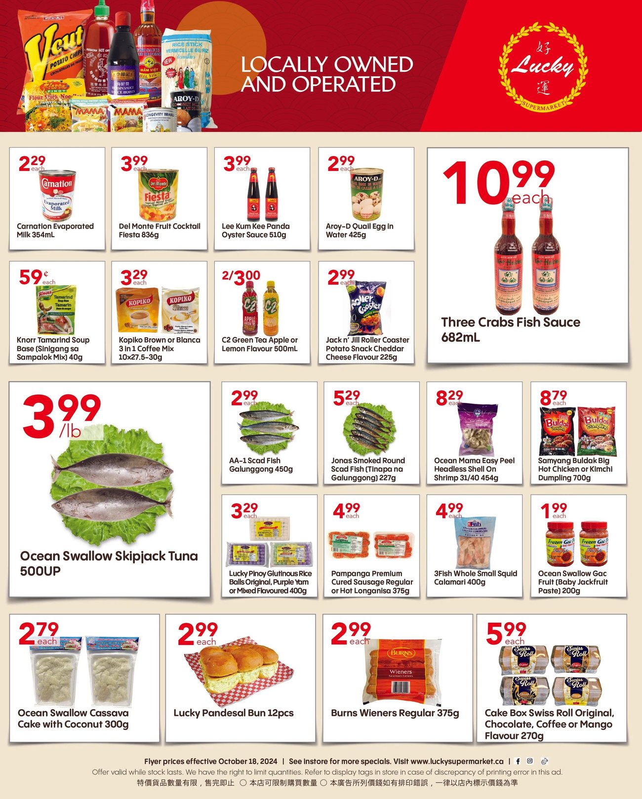 Lucky Supermarket Winnipeg Weekly Flyer Specials from Oct 18th to
