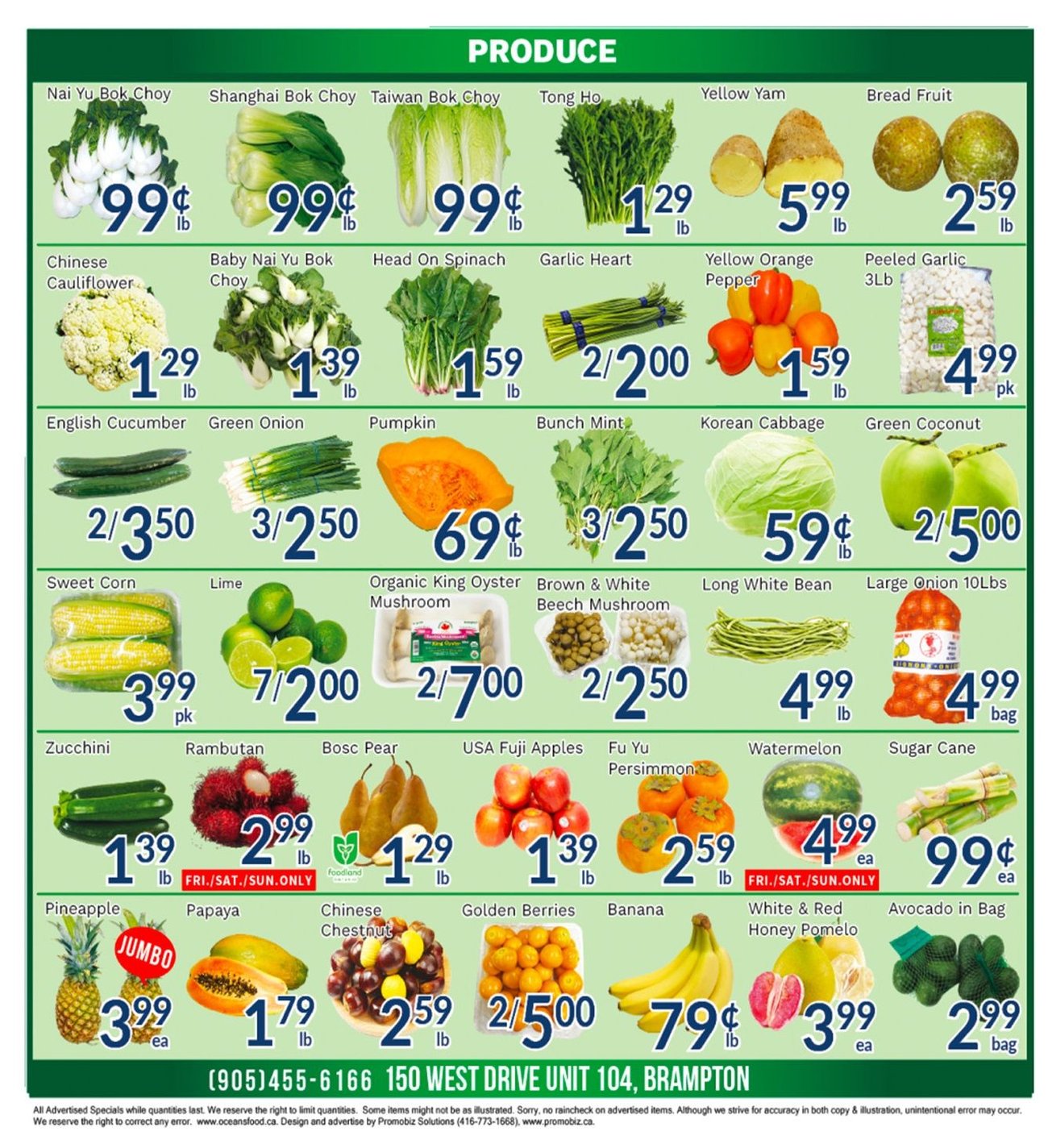 Oceans Fresh Food Market Brampton West Drive Weekly Flyer Specials