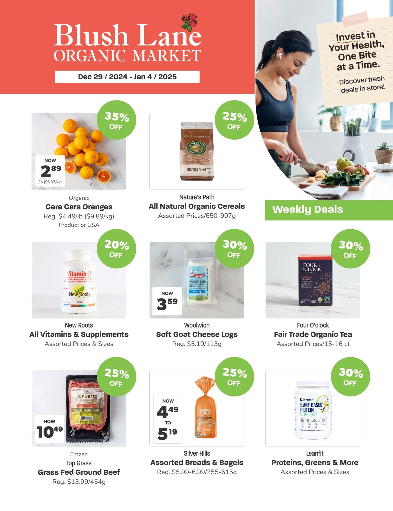 Blush Lane Organic Market Weekly Flyer Specials from Dec 29th to Jan