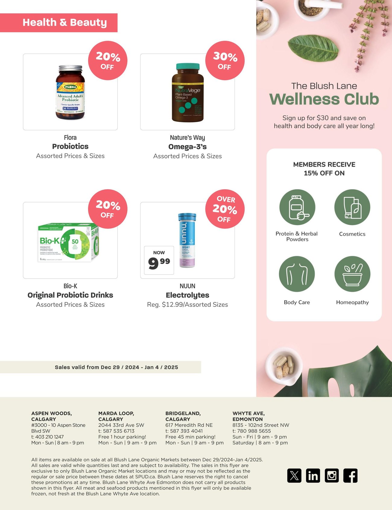 Blush Lane Organic Market Weekly Flyer Specials from Dec 29th to Jan