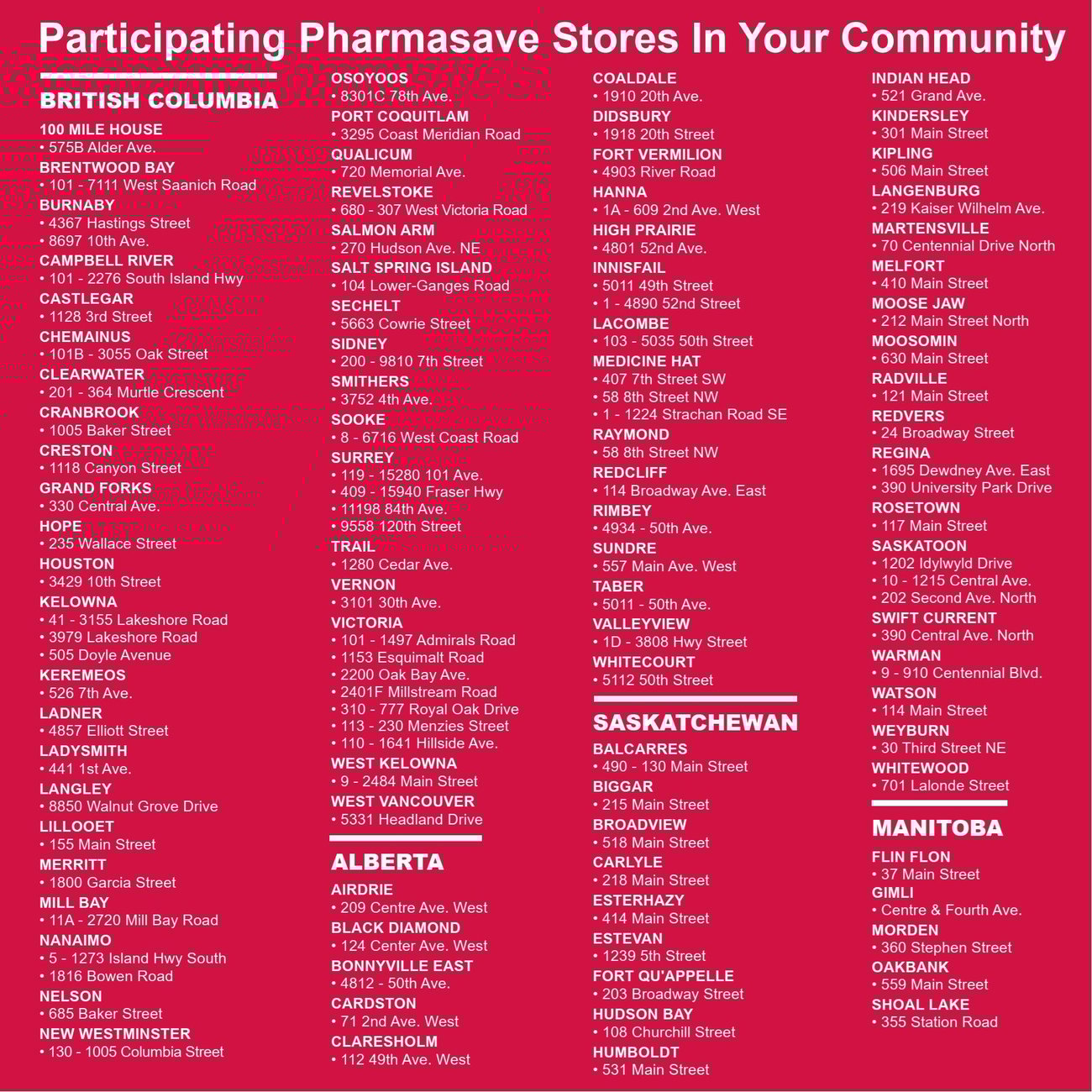 Pharmasave Western Canada Weekly Flyer Specials from Jan 3rd to Jan