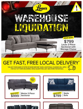 Leon's - Warehouse Liquidation