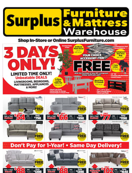 Surplus Furniture & Mattress Warehouse - Weekly Flyer Specials
