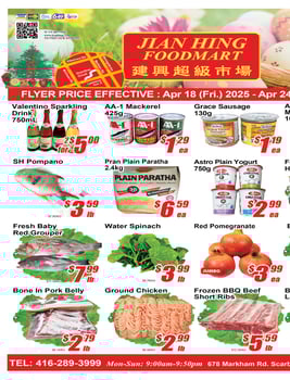 Jian Hing Supermarket - Scarborough Store - Weekly Flyer Specials