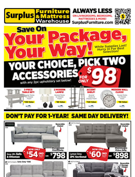 Surplus Furniture & Mattress Warehouse - South Ontario - Flyer Specials