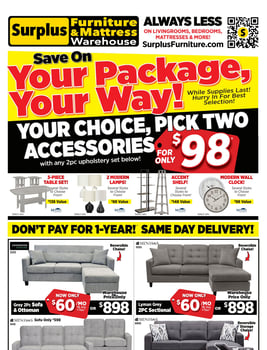 Surplus Furniture & Mattress Warehouse - Sudbury - Flyer Specials