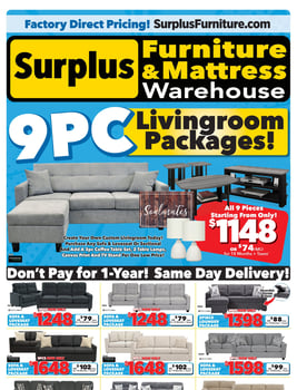 Surplus Furniture & Mattress Warehouse - Medicine Hat, Lethbridge - Flyer Specials