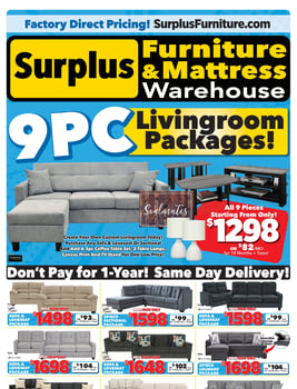 Surplus Furniture & Mattress Warehouse - Newfoundland and Labrador - Flyer Specials