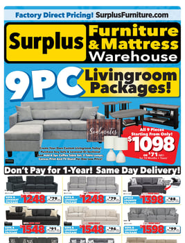 Surplus Furniture & Mattress Warehouse - Sudbury - Flyer Specials