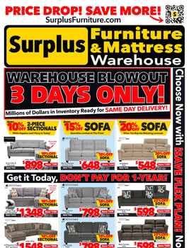 Surplus Furniture & Mattress Warehouse - Newfoundland and Labrador - Weekly Flyer Specials