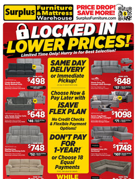 Surplus Furniture & Mattress Warehouse - Medicine Hat, Lethbridge - Flyer Specials