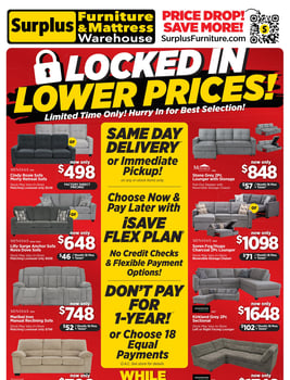 Surplus Furniture & Mattress Warehouse - Saskatchewan - Flyer Specials