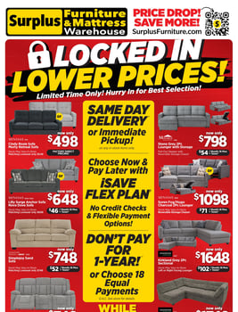 Surplus Furniture & Mattress Warehouse - Sudbury - Flyer Specials