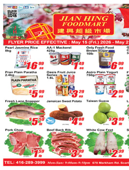 Jian Hing Supermarket - Scarborough Store - Weekly Flyer Specials