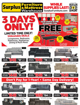 Surplus Furniture & Mattress Warehouse - Atlantic Canada - Weekly Flyer Specials