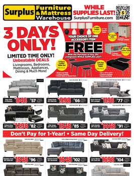 Surplus Furniture & Mattress Warehouse - Sudbury - Weekly Flyer Specials