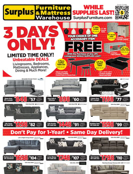 Surplus Furniture & Mattress Warehouse - Calgary, Edmonton - Weekly Flyer Specials