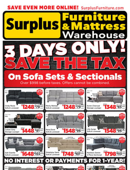 Surplus Furniture & Mattress Warehouse - Atlantic Canada - Weekly Flyer Specials