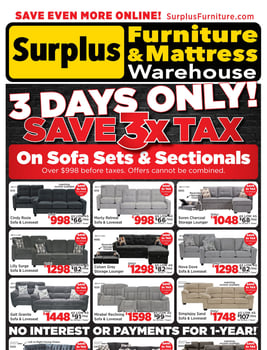 Surplus Furniture & Mattress Warehouse - Medicine Hat, Lethbridge - Weekly Flyer Specials