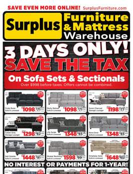 Surplus Furniture & Mattress Warehouse - Sudbury - Weekly Flyer Specials