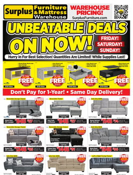 Surplus Furniture & Mattress Warehouse - Sydney - Weekly Flyer Specials