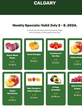 H&W Produce - Calgary - Weekly Flyer Specials