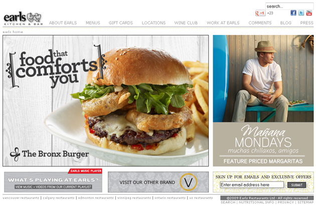 Earls online Restaurant