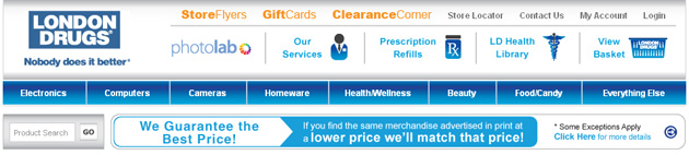 London Drugs store online